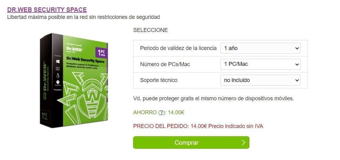 Dr Web, un centro de seguridad eficiente