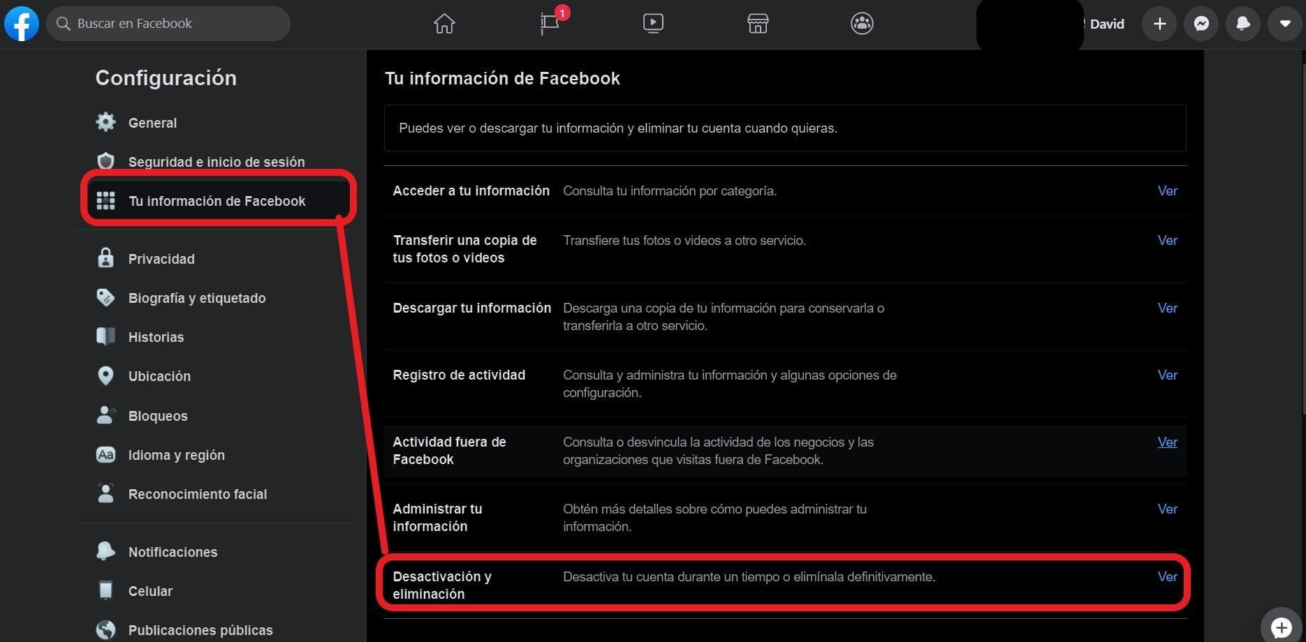 ¿Cómo elimino mi cuenta de Facebook?