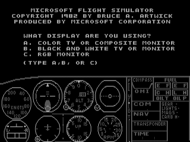 FSHistory: Microsoft Flight Simulator 1982 online